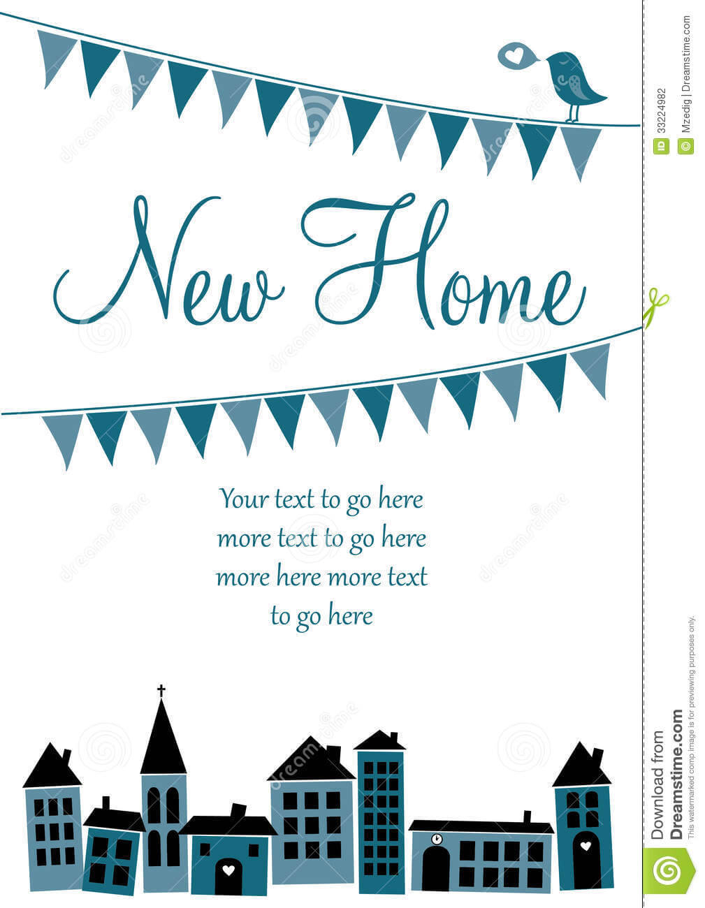 New Home Card Stock Vector. Illustration Of Home, Sale Pertaining To Moving Home Cards Template