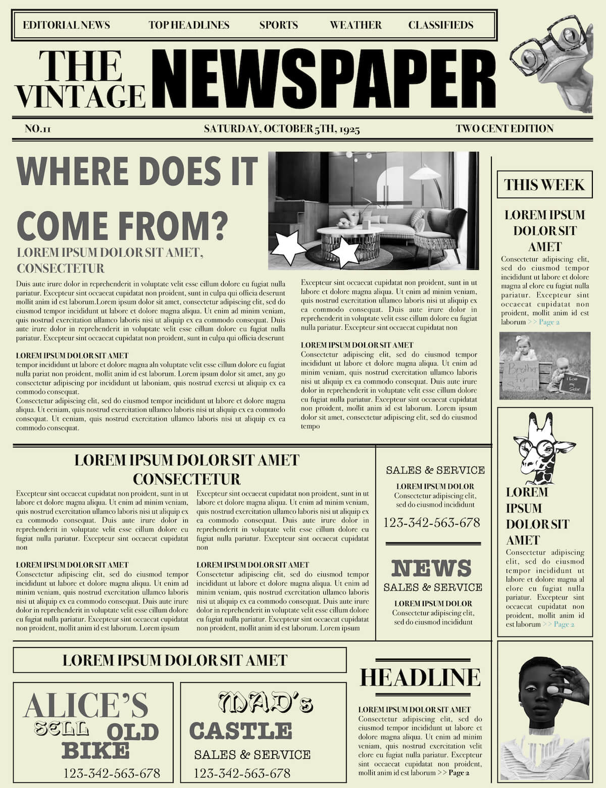 Newspaper Layout Newspaper Format Newspaper Generator Free Intended For Old Newspaper Template Word Free