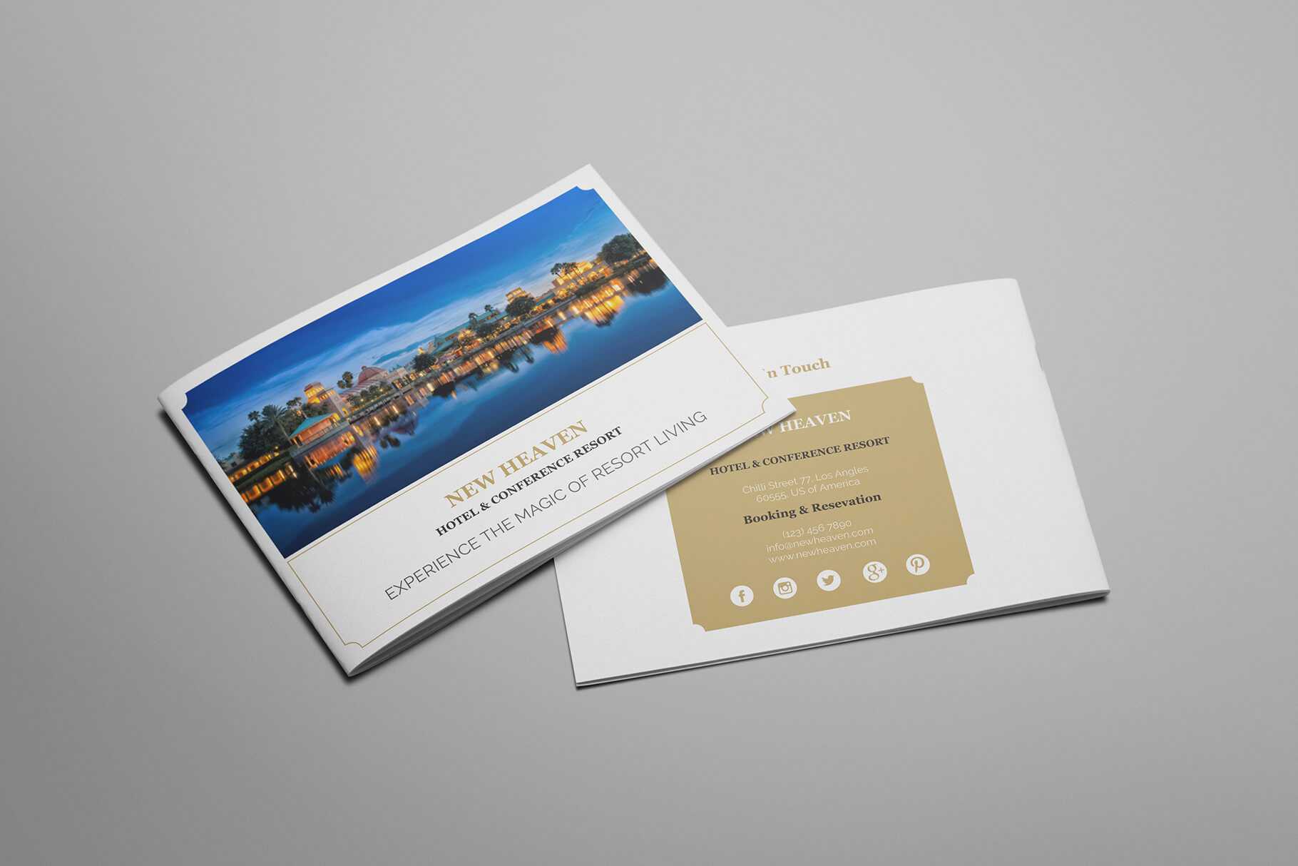 Nixie – A5 Hotel Brochure Template Within Hotel Brochure Design Templates