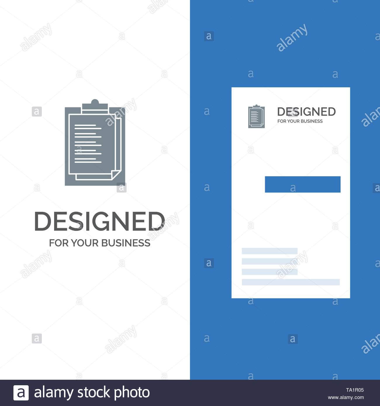 Notepad, Report Card, Result, Presentation Grey Logo Design Inside Result Card Template