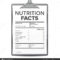 Nutrition Facts Vector. Blank, Template. Diet Calories List Pertaining To Blank Food Label Template