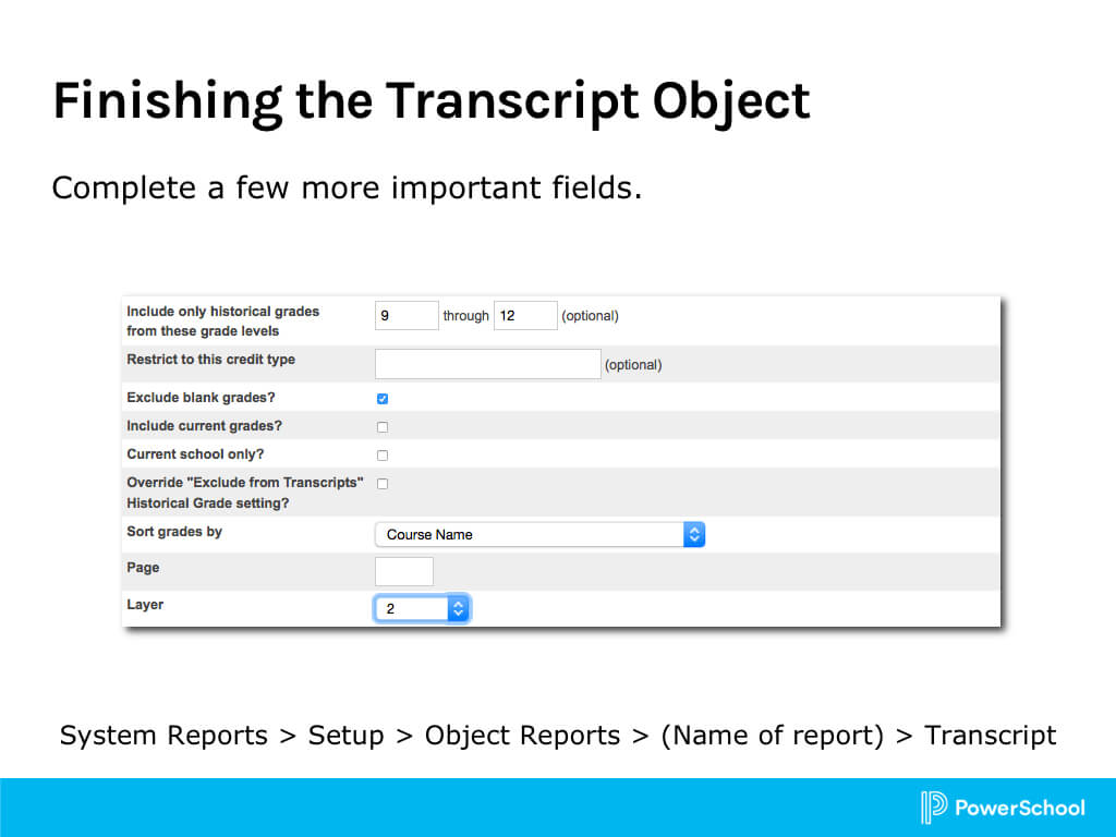 Object Reports 3: Report Cards And Transcripts Pertaining To Powerschool Reports Templates