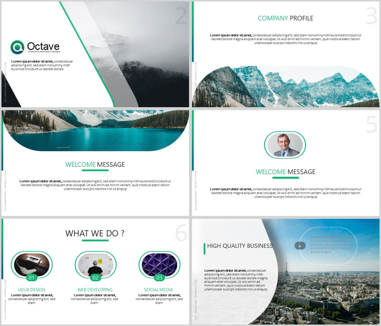 Octave Free Powerpoint Presentation Template – Just Free Slides Throughout Powerpoint Templates Tourism