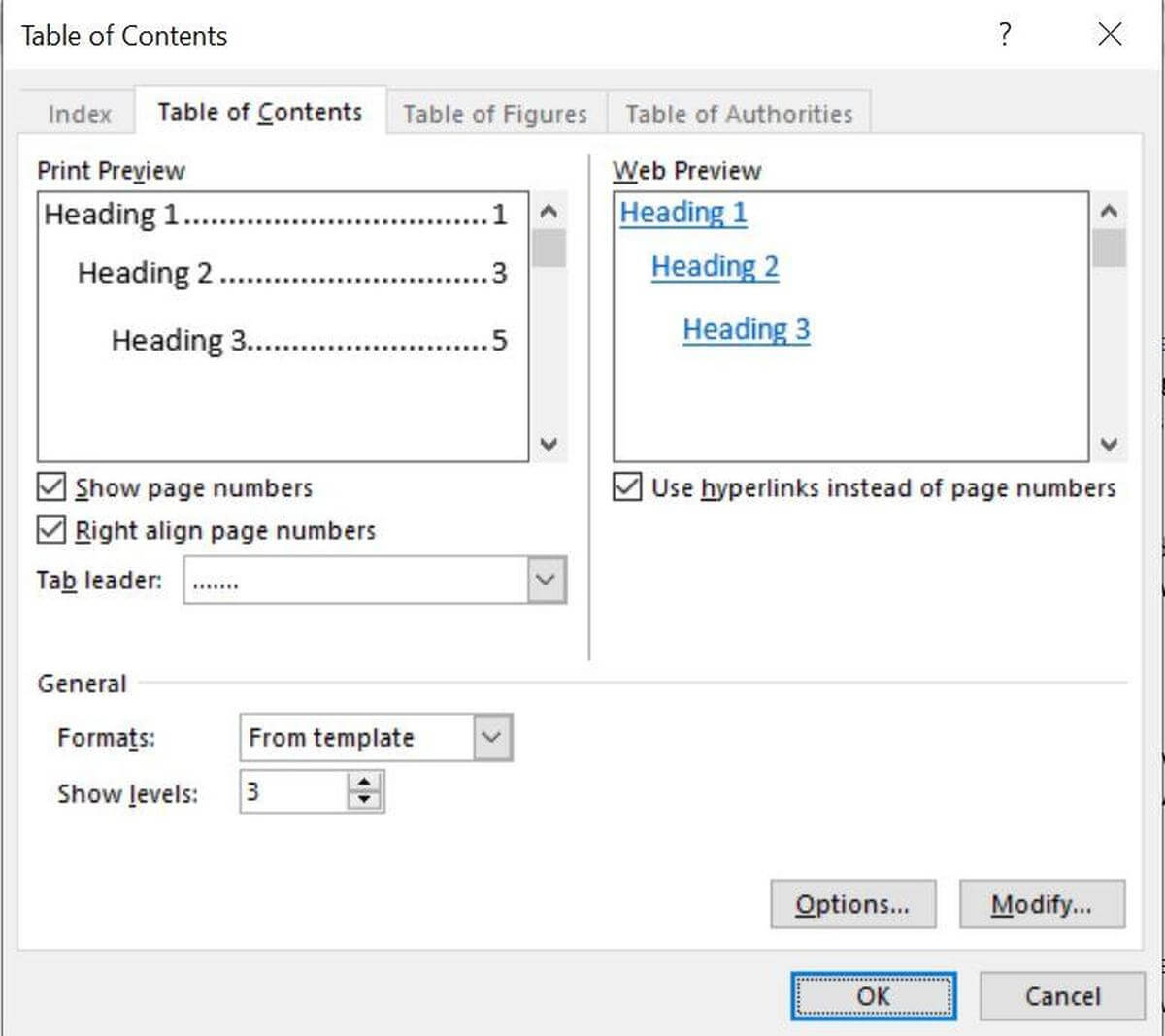Office Q&a: How To Remove Page Numbers From A Table Of For Microsoft Word Table Of Contents Template