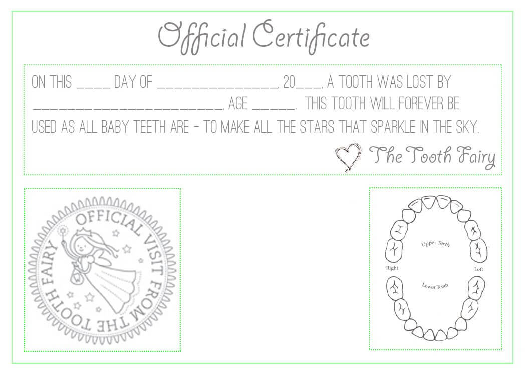 Official "tooth Fairy" Certificate :) | Tooth Fairy, Tooth Inside Free Tooth Fairy Certificate Template