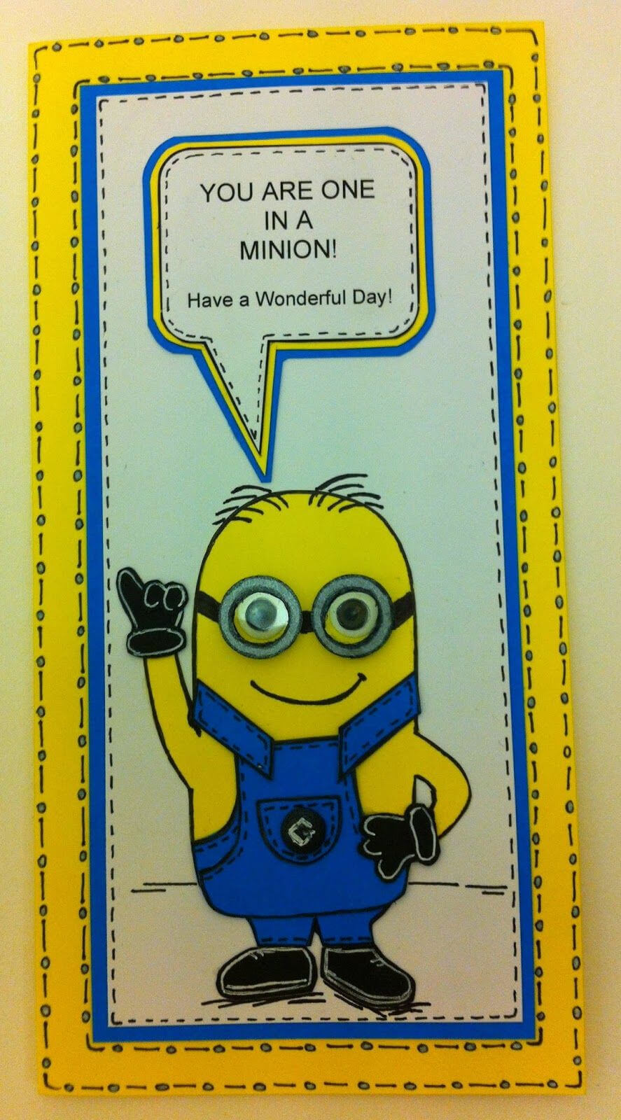 One In A Minion Card Tutorial With Free Template | Birthday Pertaining To Minion Card Template
