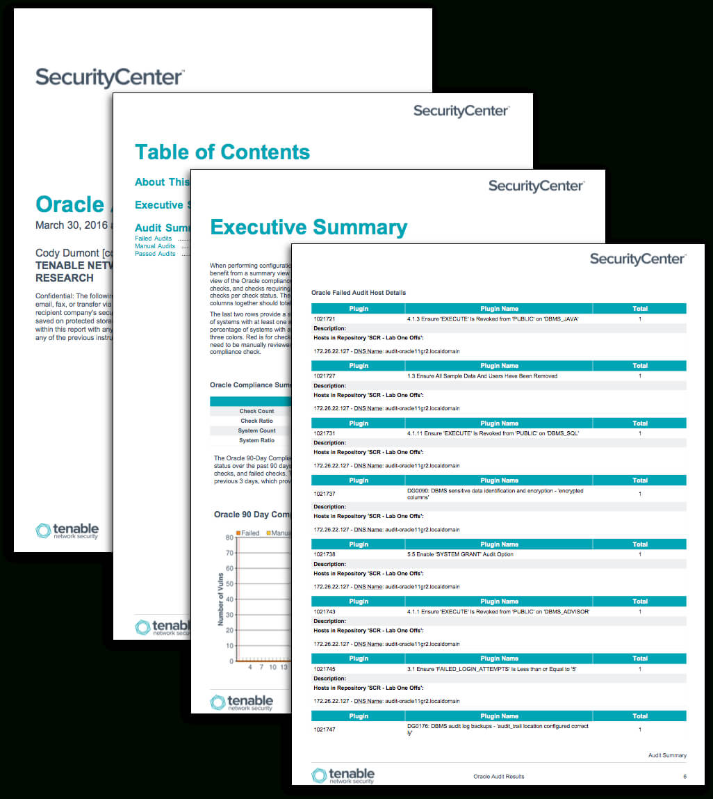 Oracle Audit Results - Sc Report Template | Tenable® For Security Audit Report Template