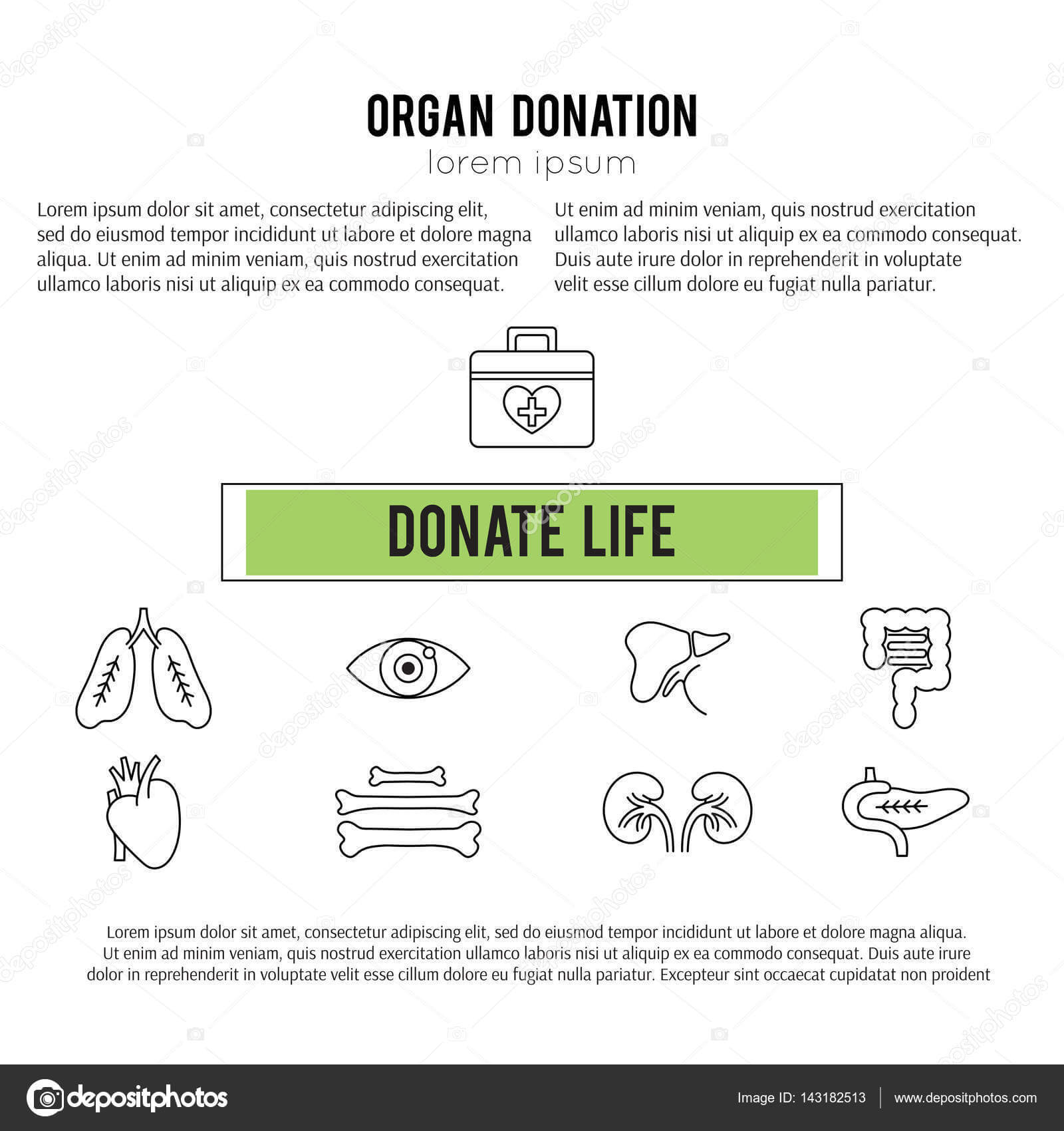 Organ Donation Template — Stock Vector © Julia Khimich Regarding Organ Donor Card Template