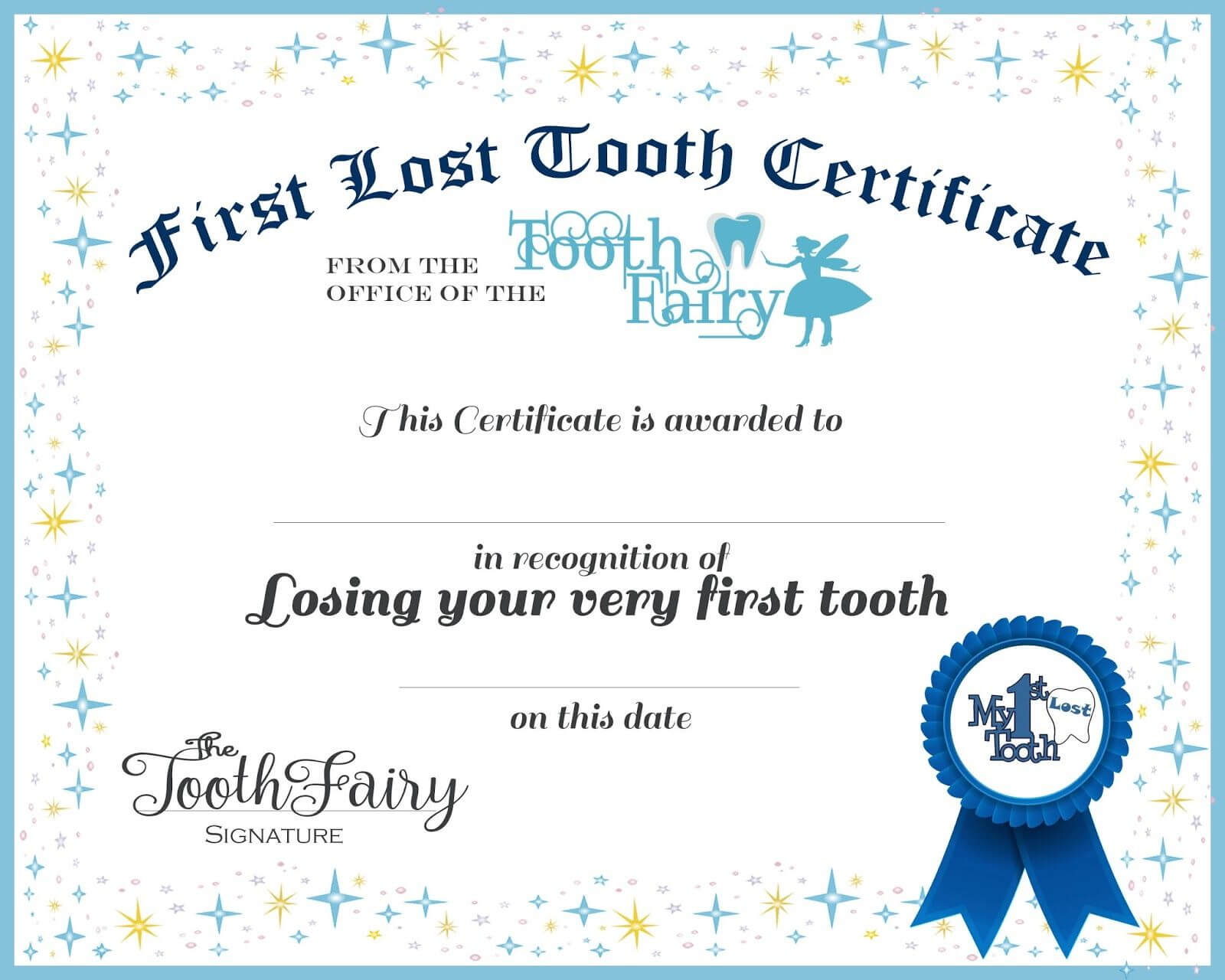 Our Karabella Has Been Wanting To Lose A Tooth For A While Throughout Tooth Fairy Certificate Template Free