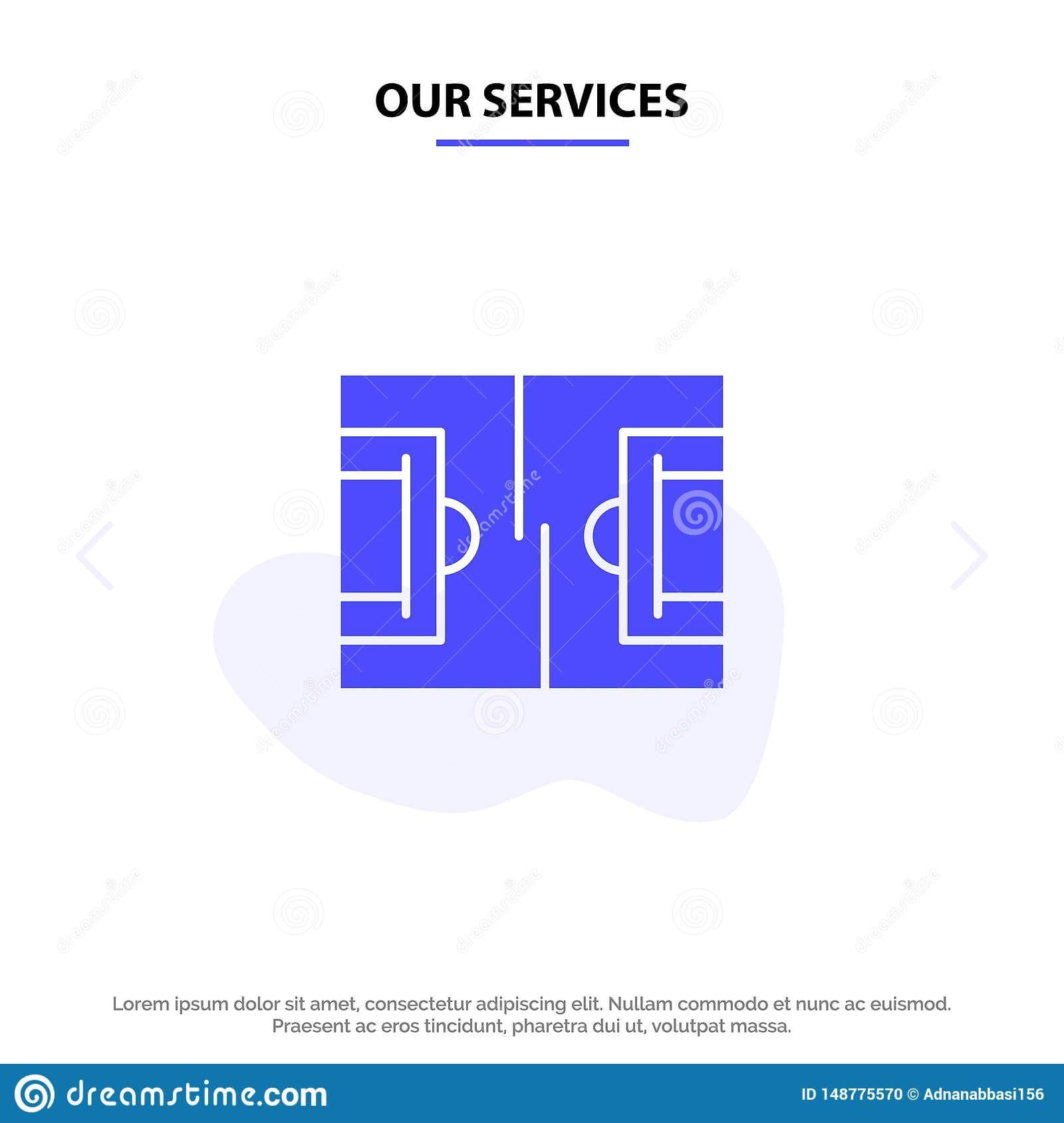 Our Services Football, Field, Sports, Soccer Solid Glyph Intended For Football Referee Game Card Template