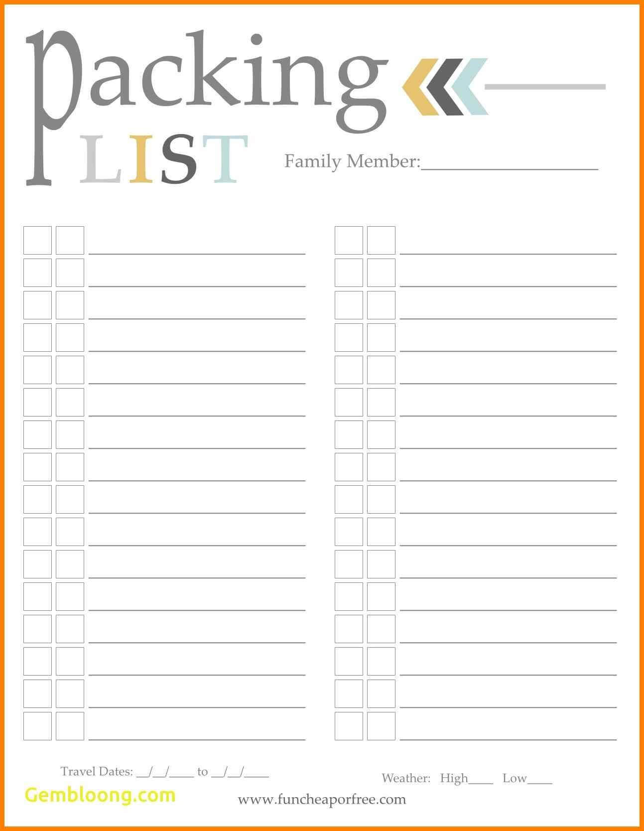 Packing List Template – Free Packing Slip Template For Excel Regarding Blank Packing List Template