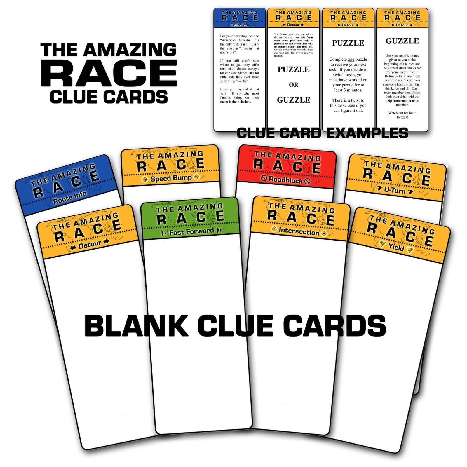 Paper Perfection: Free "amazing Race" Birthday Party In Clue Card Template