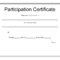 Participation Certificate Template – Free Download Regarding Free Templates For Certificates Of Participation