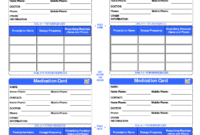 Patient Medication Card Template | Medication List, Medical for Med Card Template