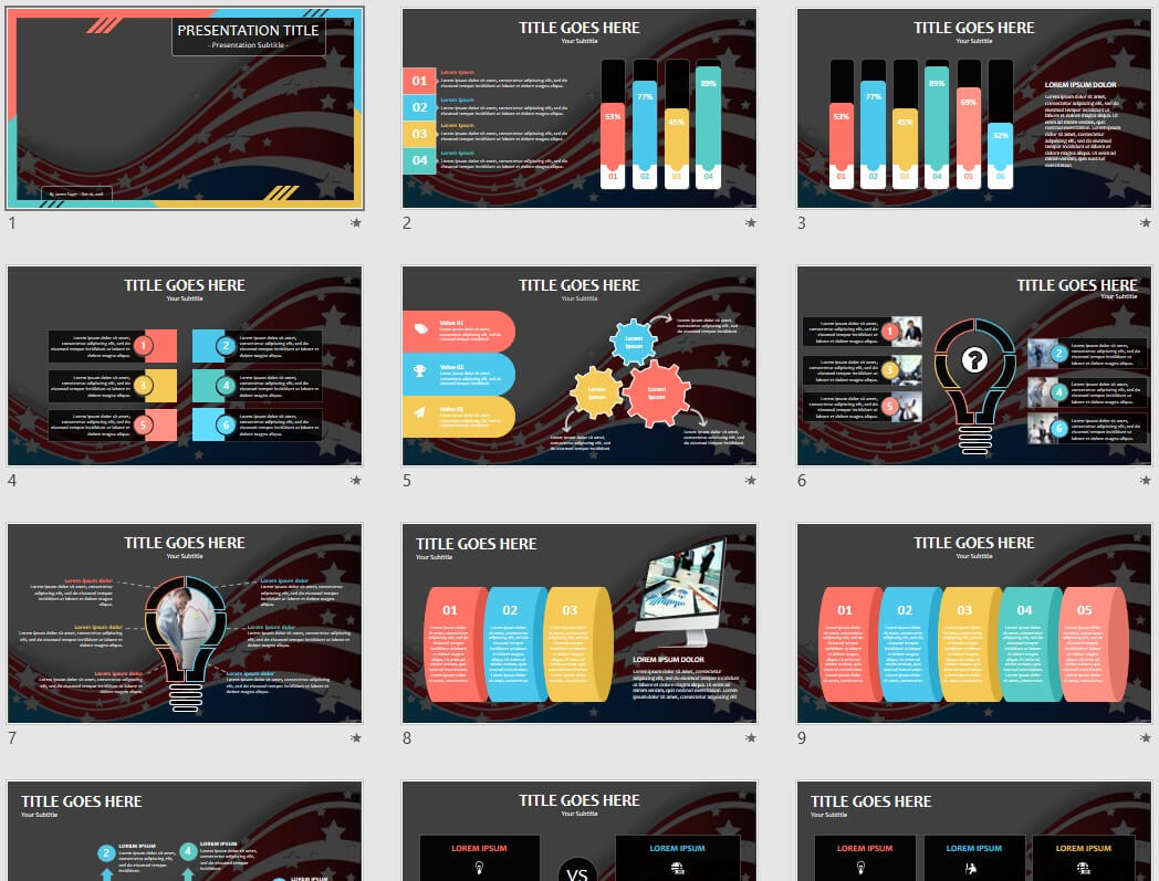Patriotic Powerpoint Template #169446 With Regard To Patriotic Powerpoint Template