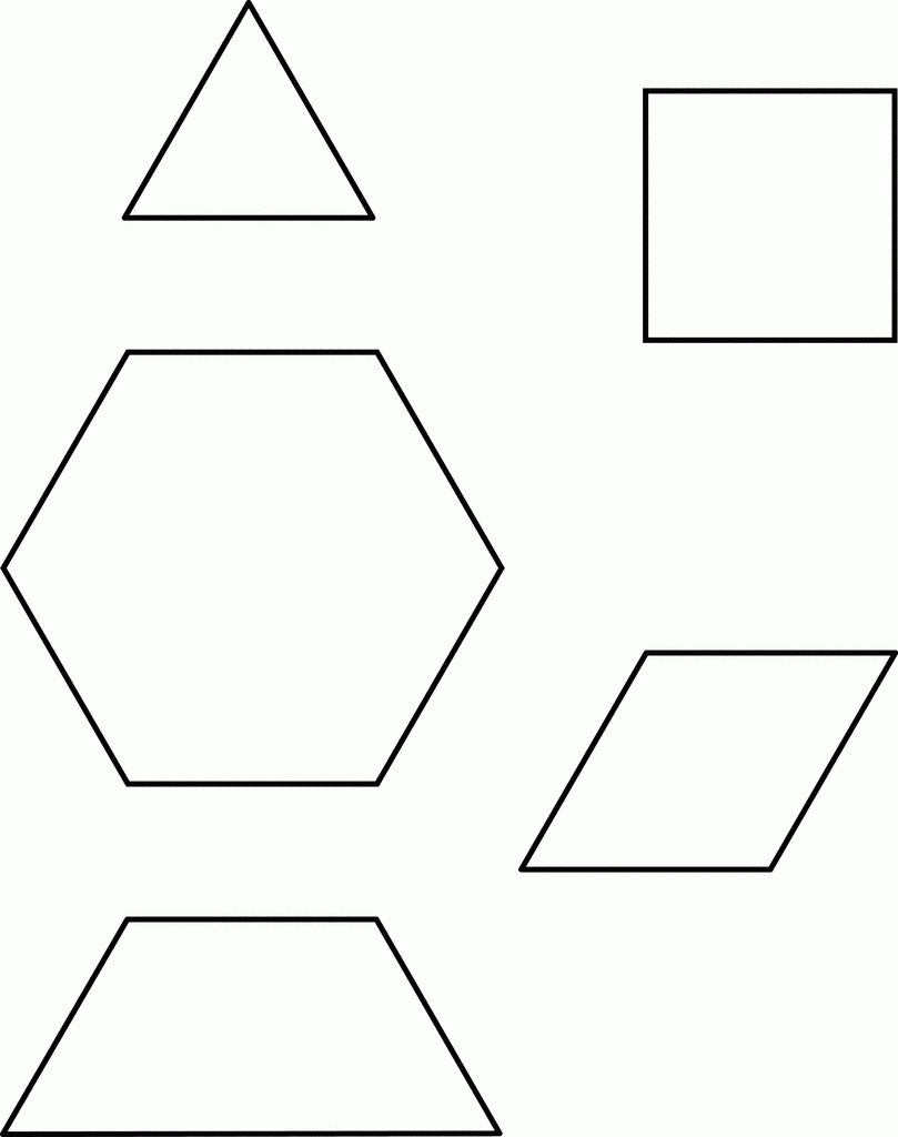 Pattern Blocks Clipart In Blank Pattern Block Templates