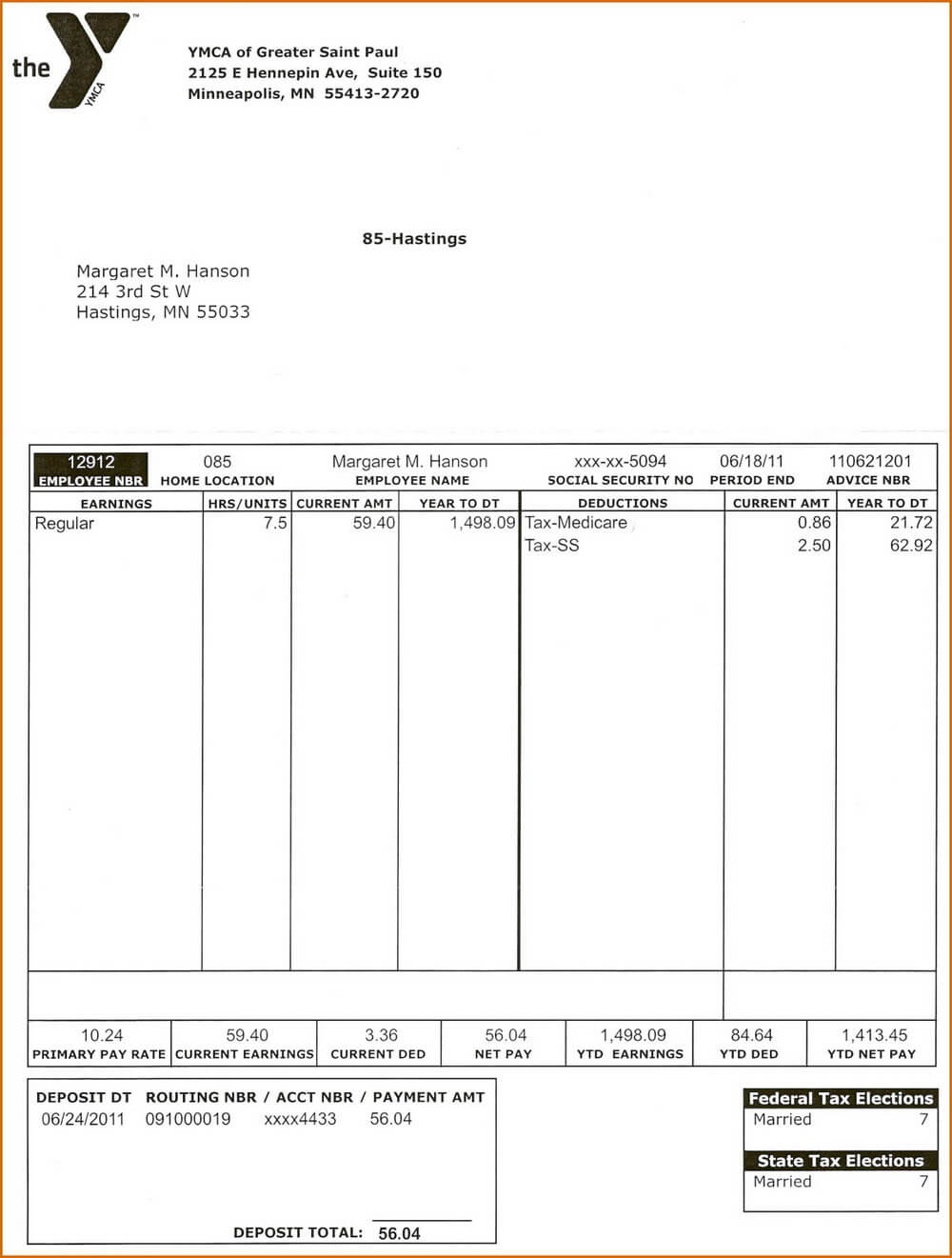 Pay Stub Templates For Word – Templates #19078 | Resume Examples In Blank Pay Stub Template Word