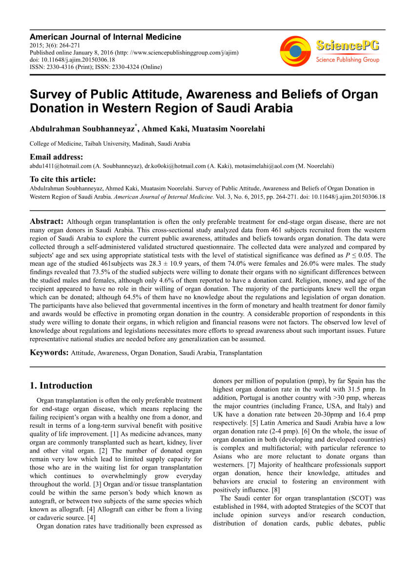 Pdf) Survey Of Public Attitude, Awareness And Beliefs Of Pertaining To Organ Donor Card Template
