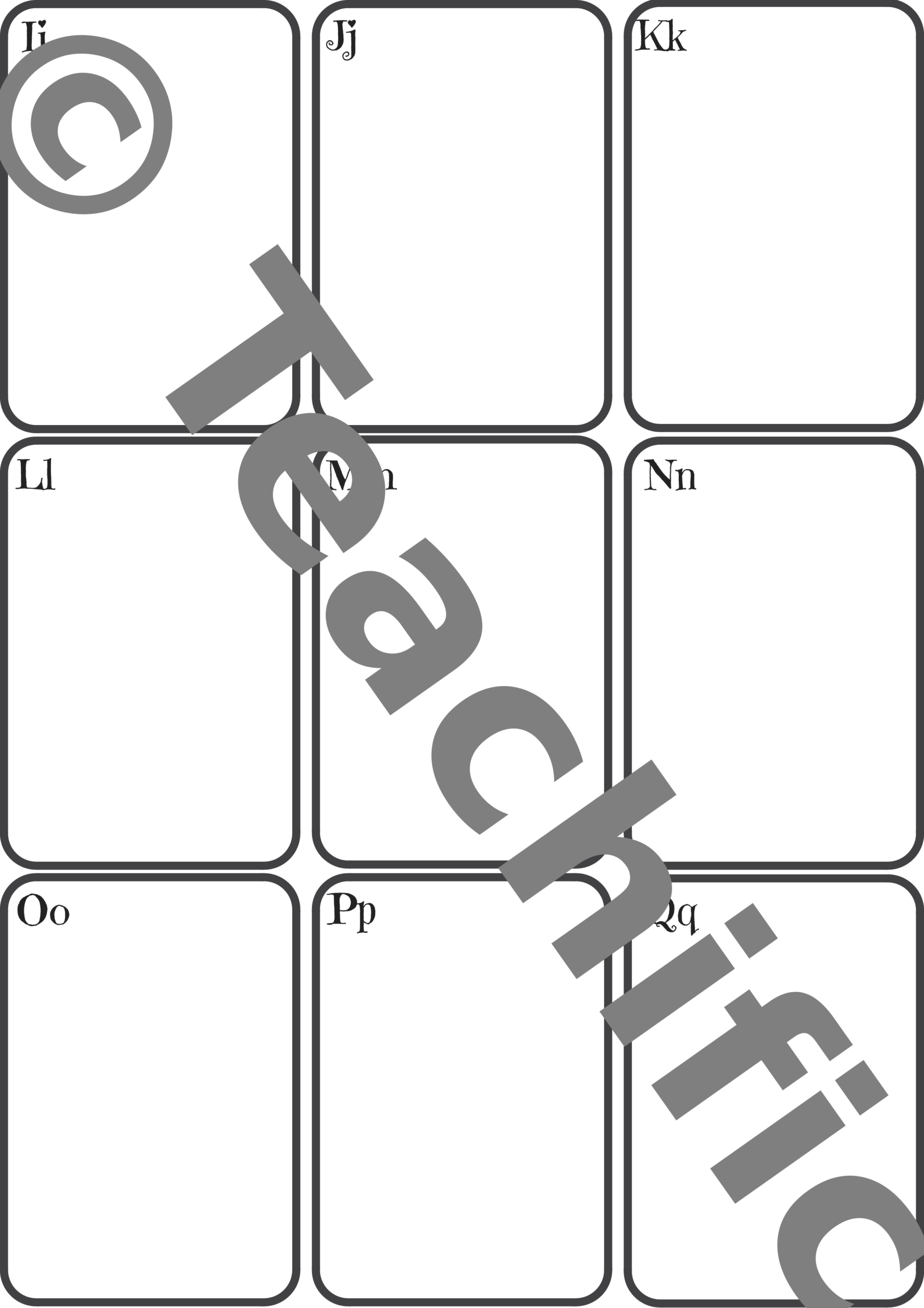 Personal Word Wall Set 1 A Z Template | Teachific Throughout Personal Word Wall Template