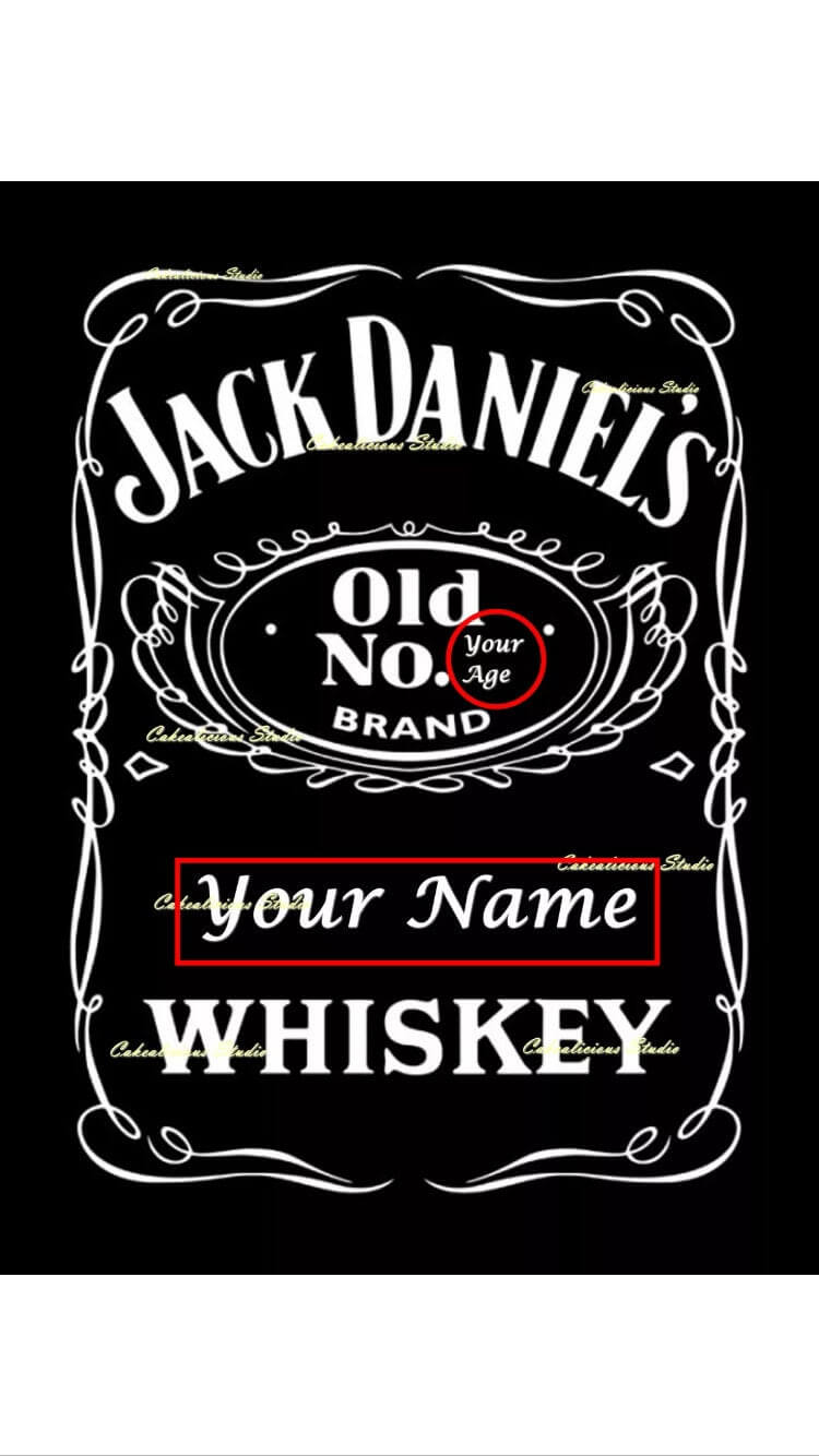 Personalised Edible Icing Sheet Jack Daniels Label Cake Pertaining To Blank Jack Daniels Label Template