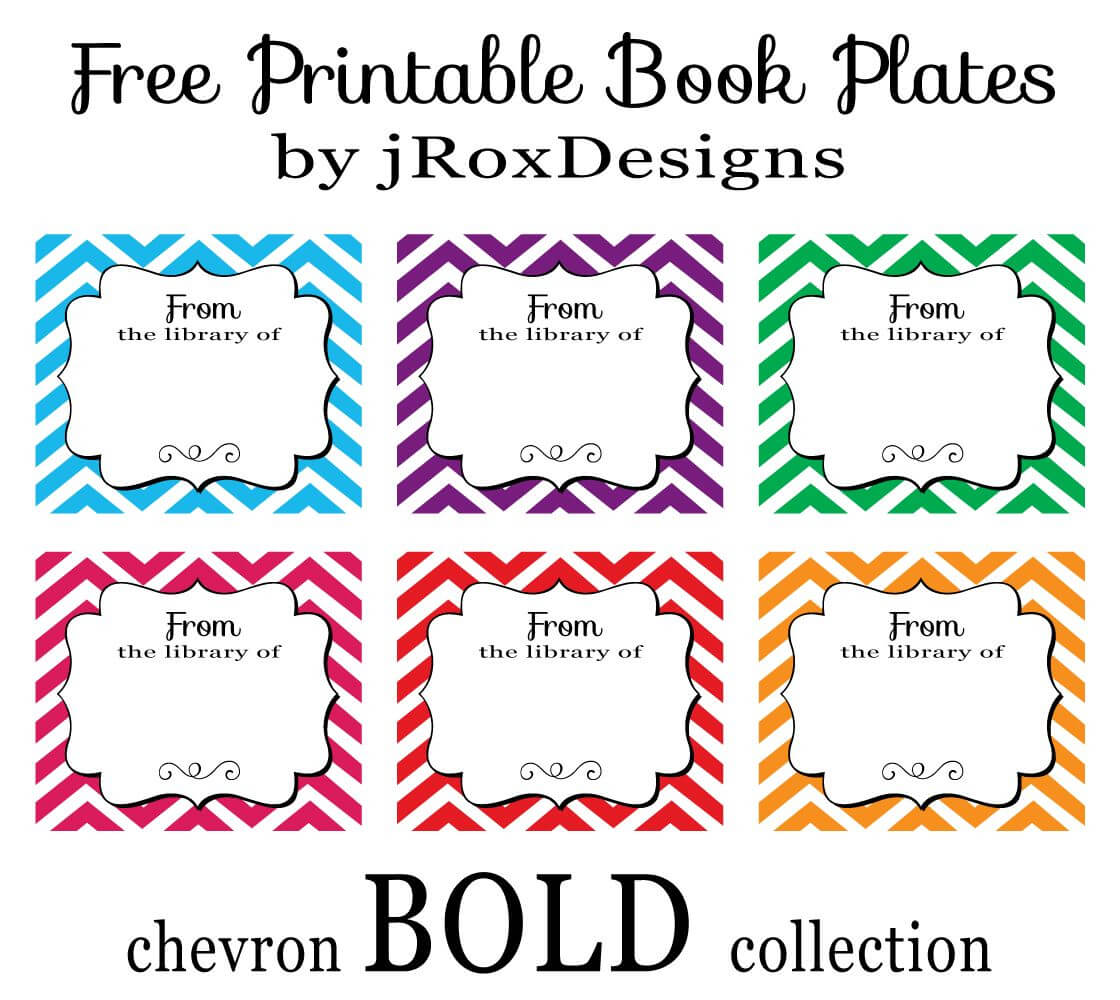 Personalized Your Library With Free Printable Chevron Book Within Bookplate Templates For Word