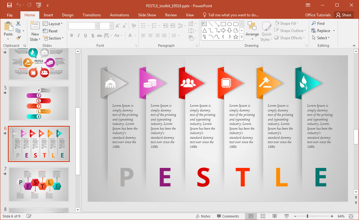 Pestel Toolkit For Powerpoint Presentations - Fppt Pertaining To What Is Template In Powerpoint