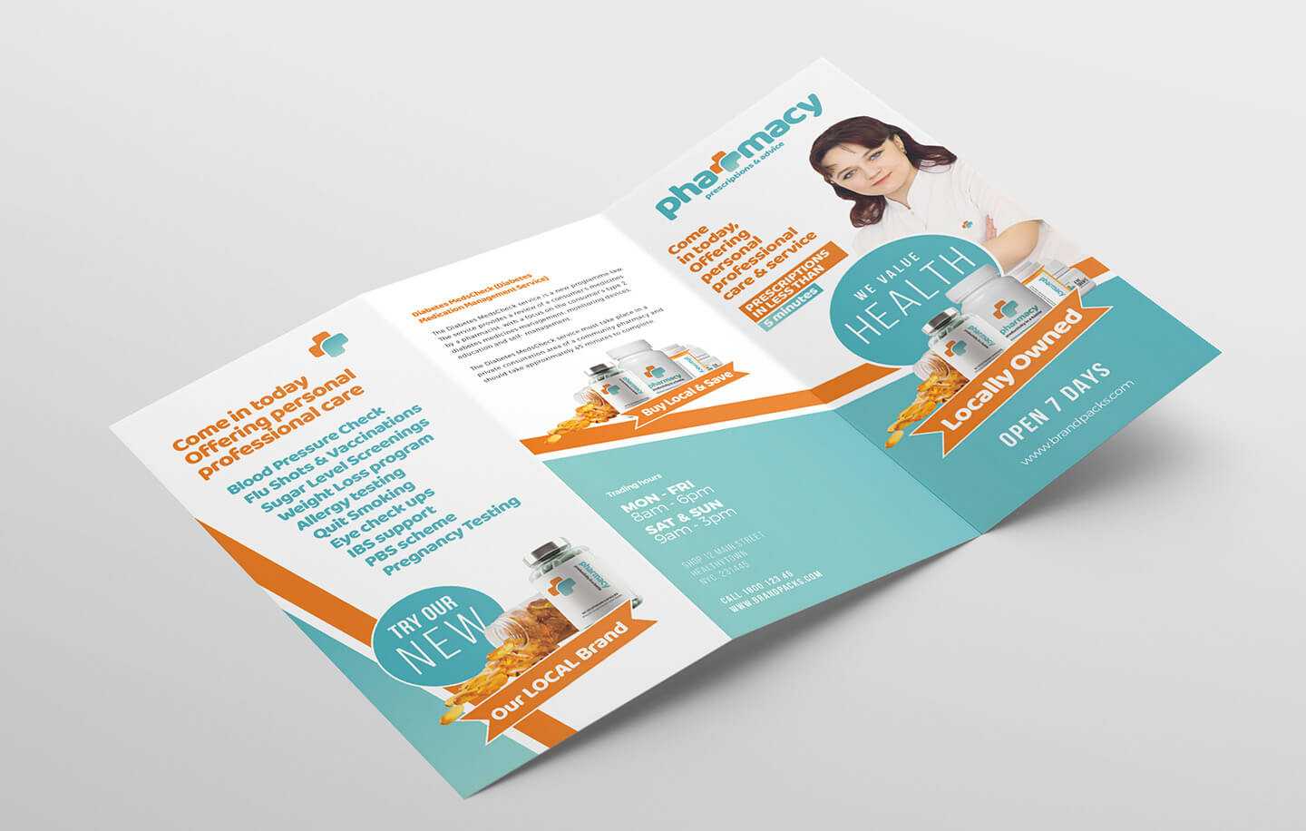 Pharmacy Tri Fold Brochure Template – Psd, Ai & Vector Pertaining To Pharmacy Brochure Template Free