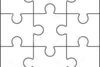 Photo About Jigsaw Puzzle , Blank Simple Template 3X3 with regard to Blank Jigsaw Piece Template