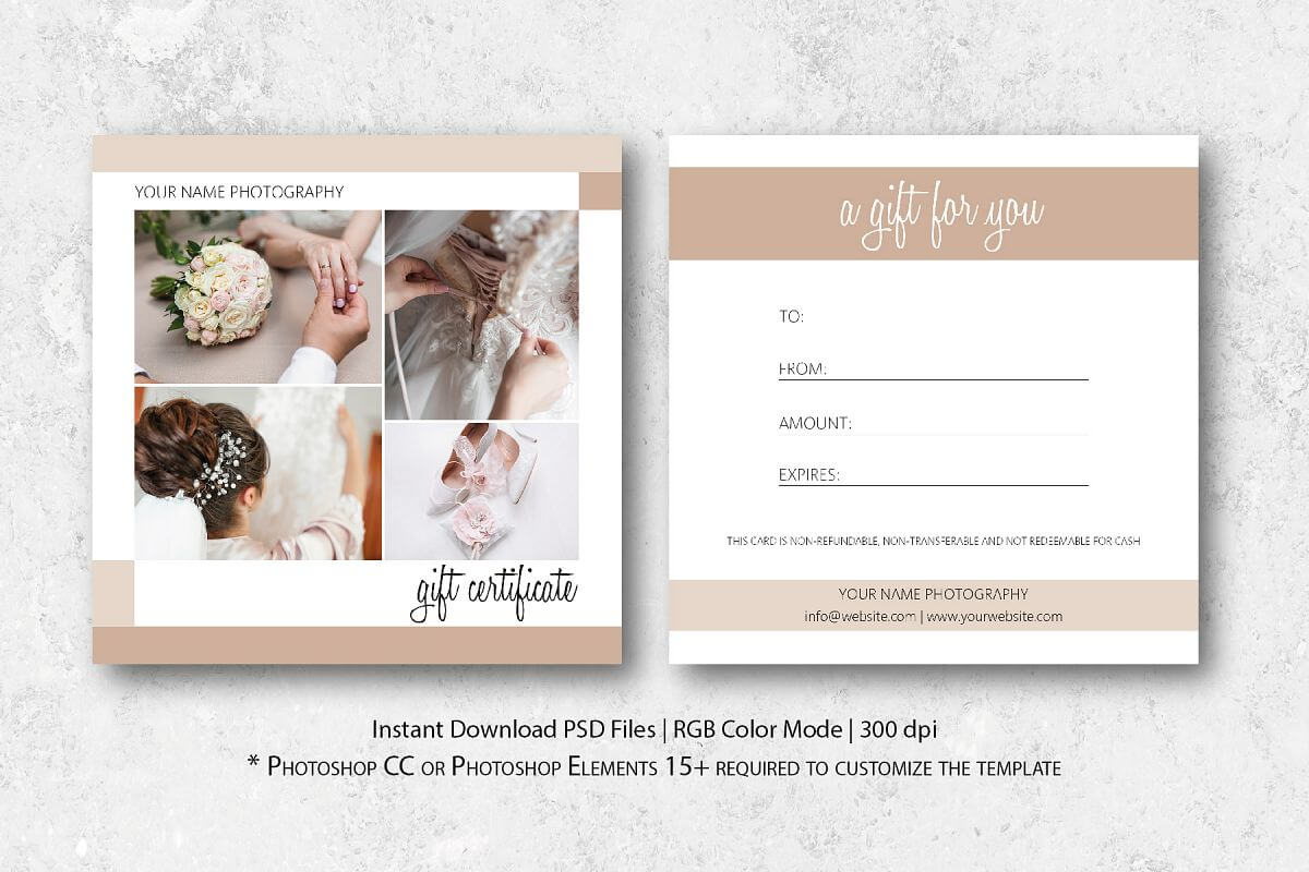 Photography Gift Certificate Template Inside Gift Certificate Template Photoshop