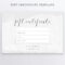 Photography Gift Certificate Template – Psd 4X6 – Editable Within Gift Certificate Template Photoshop