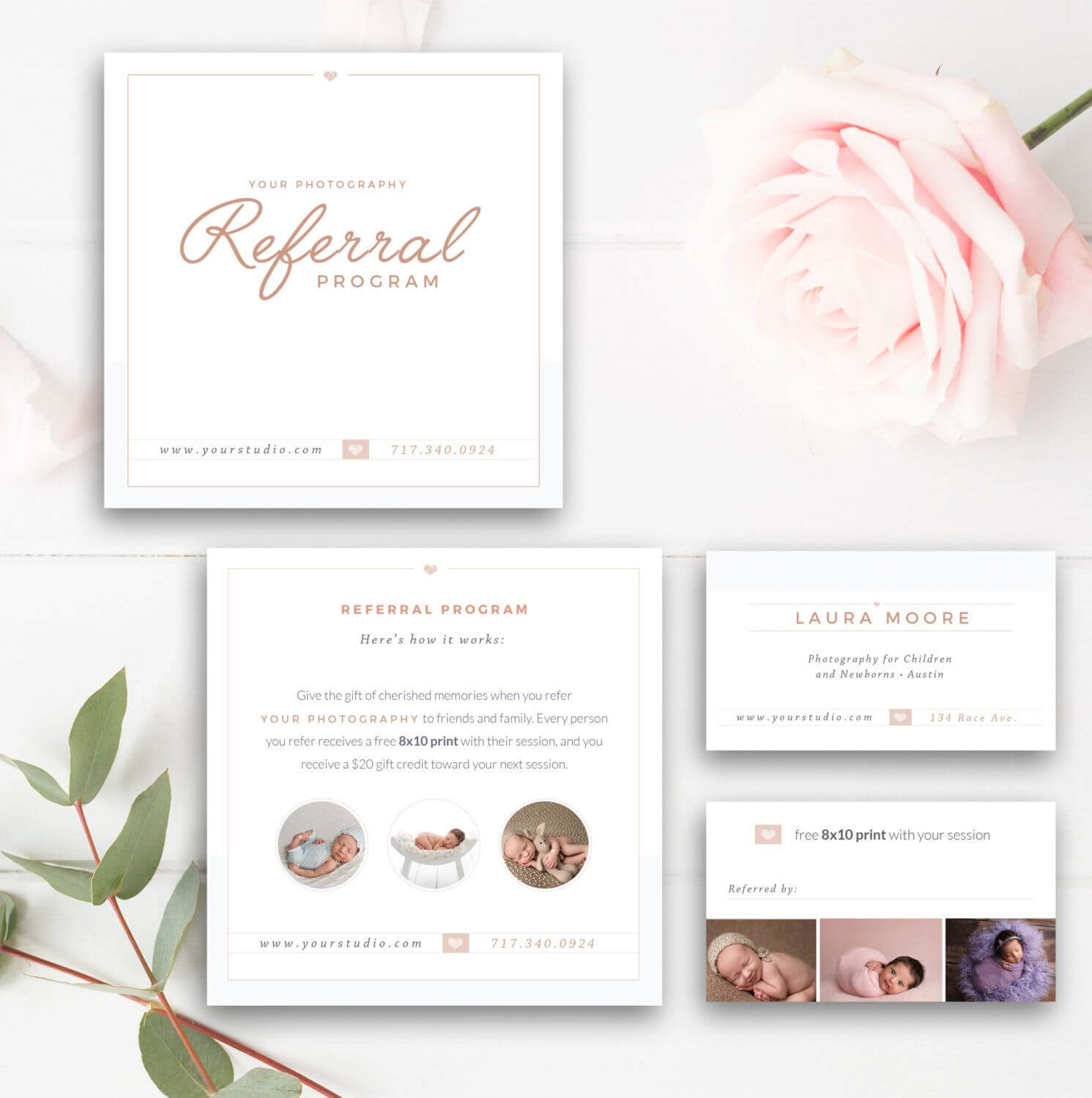 Photography Referral Card – Photoshop Template – Referral Inside Photography Referral Card Templates