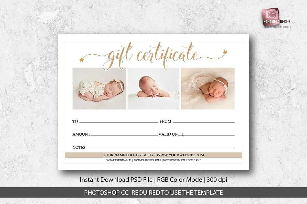 Photography Studio Gift Certificate Template In Photoshoot Gift Certificate Template