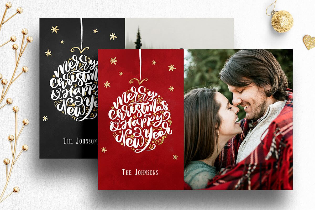 Photoshop Christmas Card Template For Photographers – 012 In Free Photoshop Christmas Card Templates For Photographers