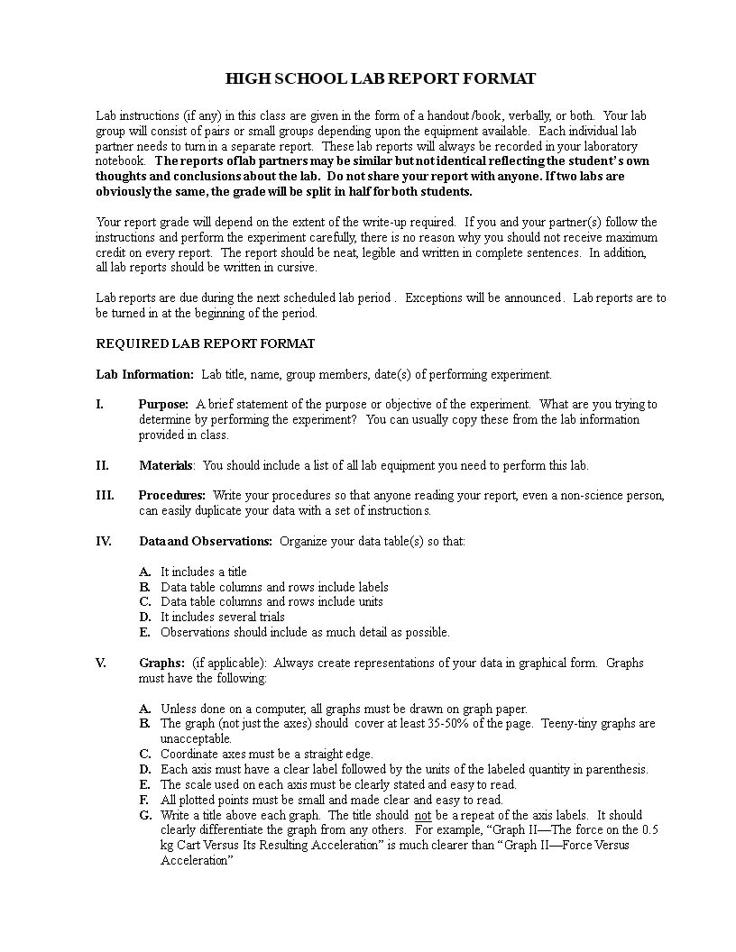 Physics Lab Report Format | Templates At In Physics Lab Report Template