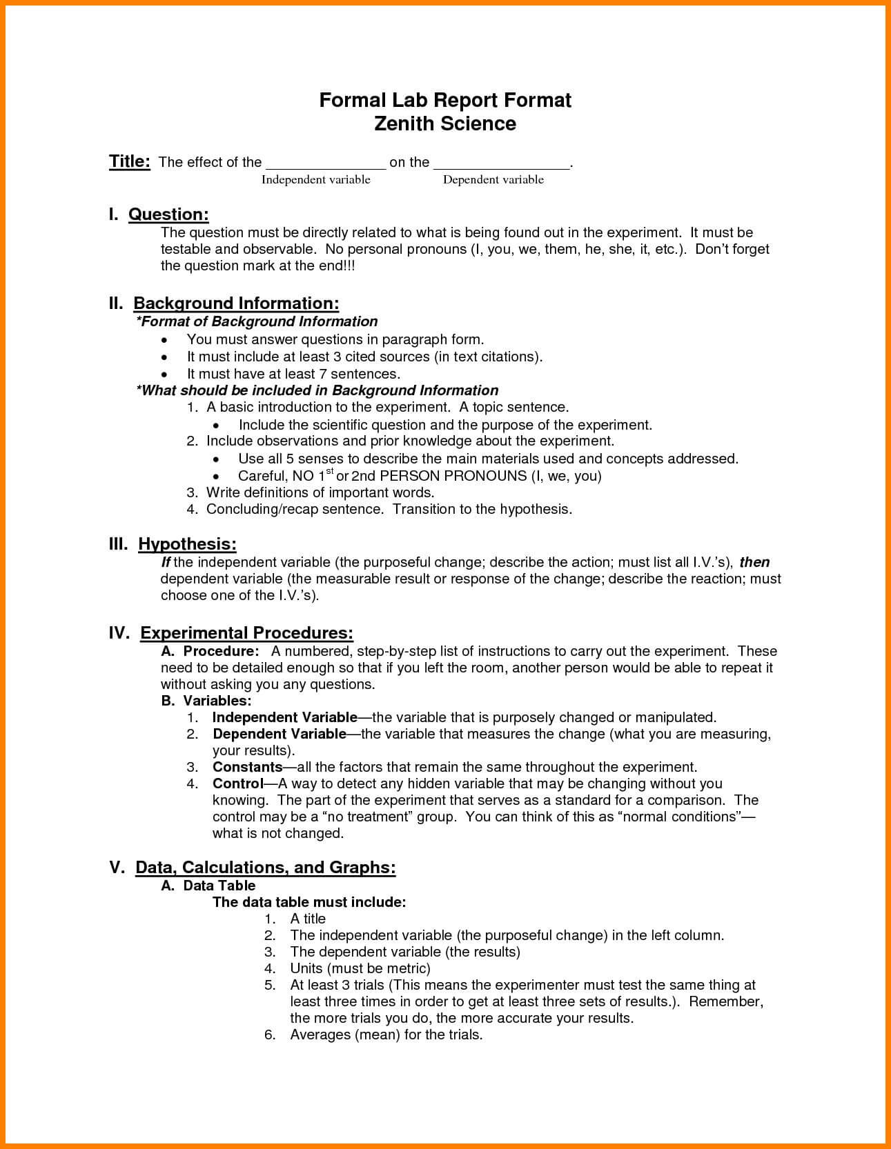 Physics Lab Report Template Together With Lab Report Intended For Physics Lab Report Template
