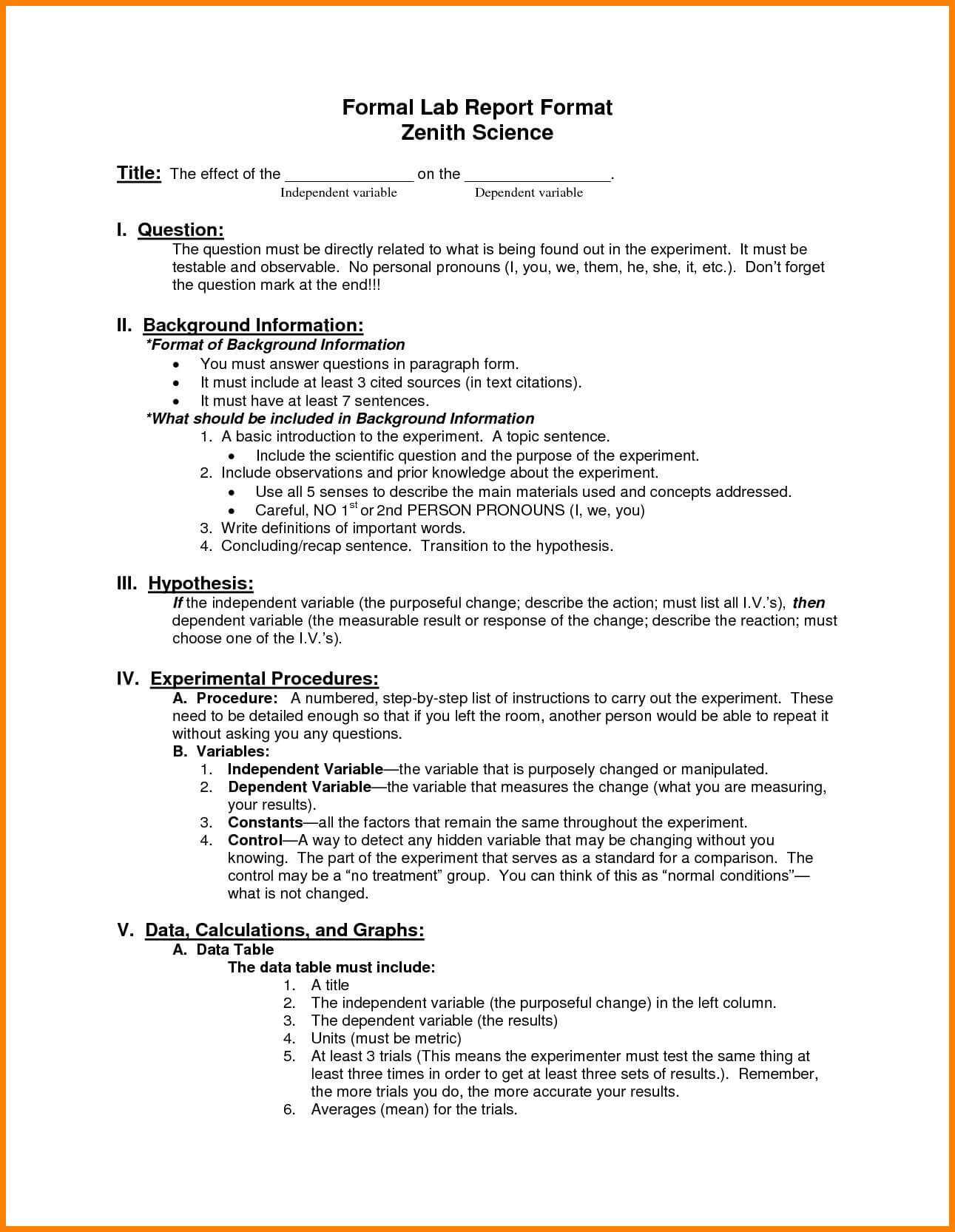 Physics Lab Report Template Together With Lab Report Within Lab Report Template Word