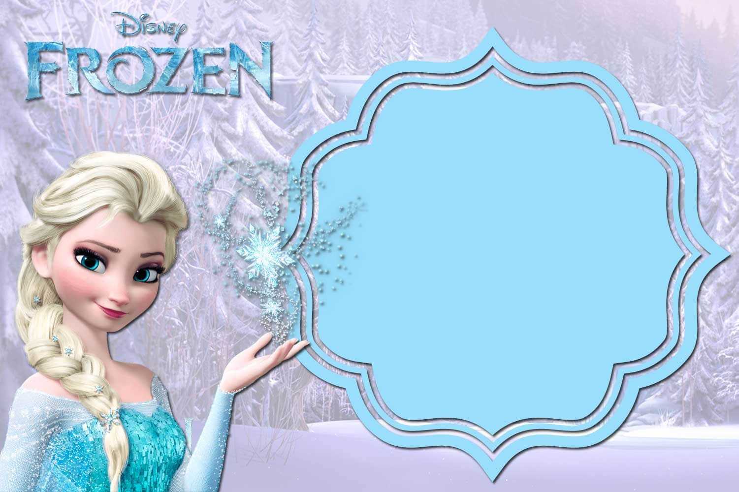 Pin On Birthdays In Frozen Birthday Card Template Professional