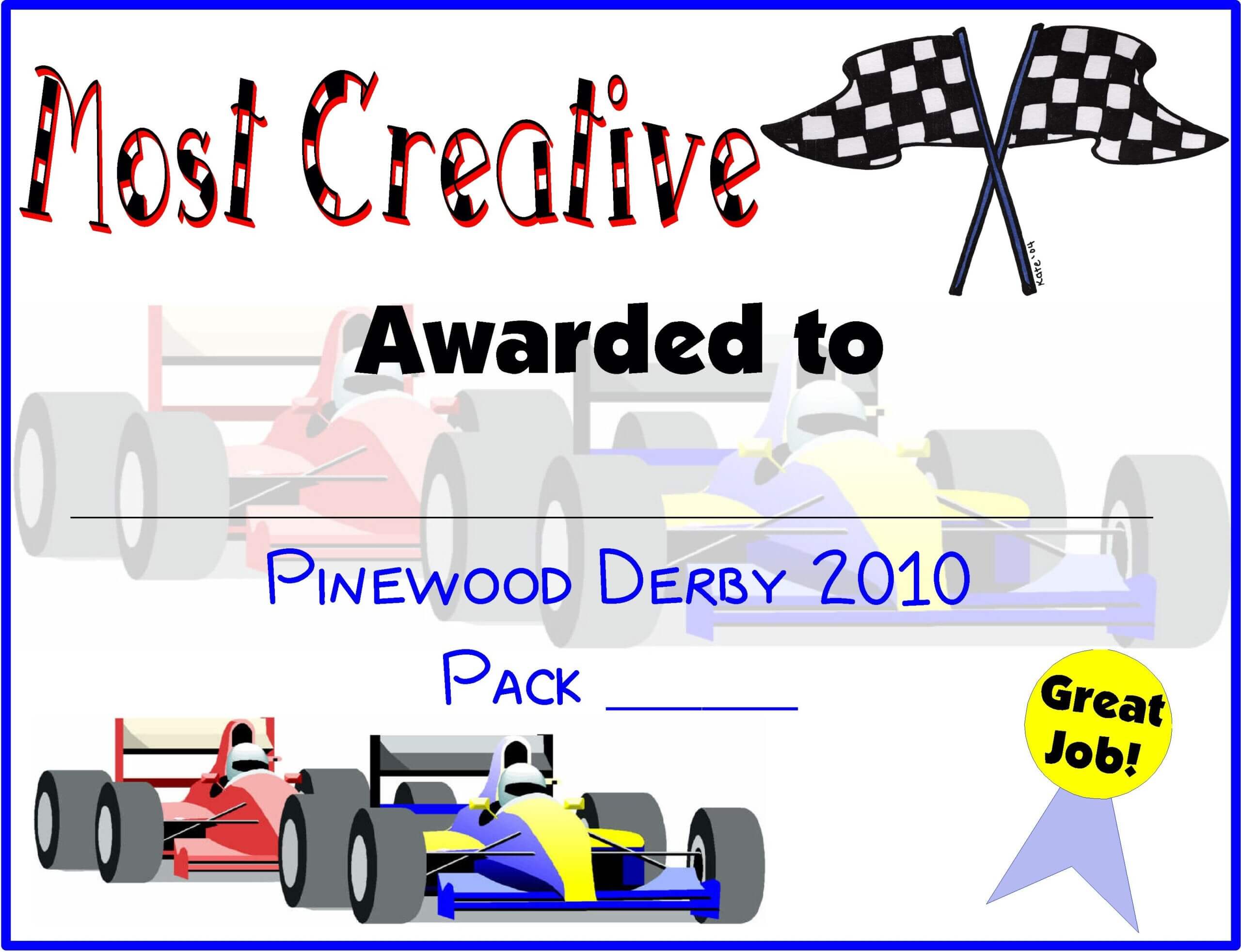 Pin On Do Your Best! Cub Scouts With Pinewood Derby Certificate Template