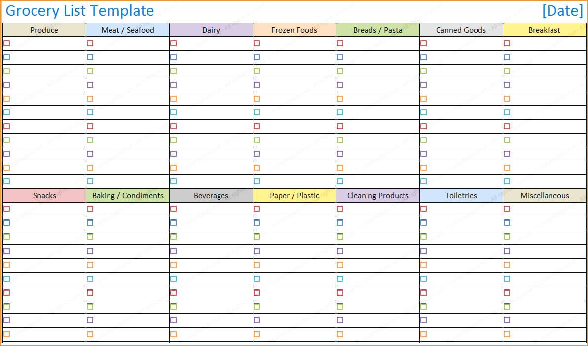 Pin On Life Hacks Throughout Blank Grocery Shopping List Template