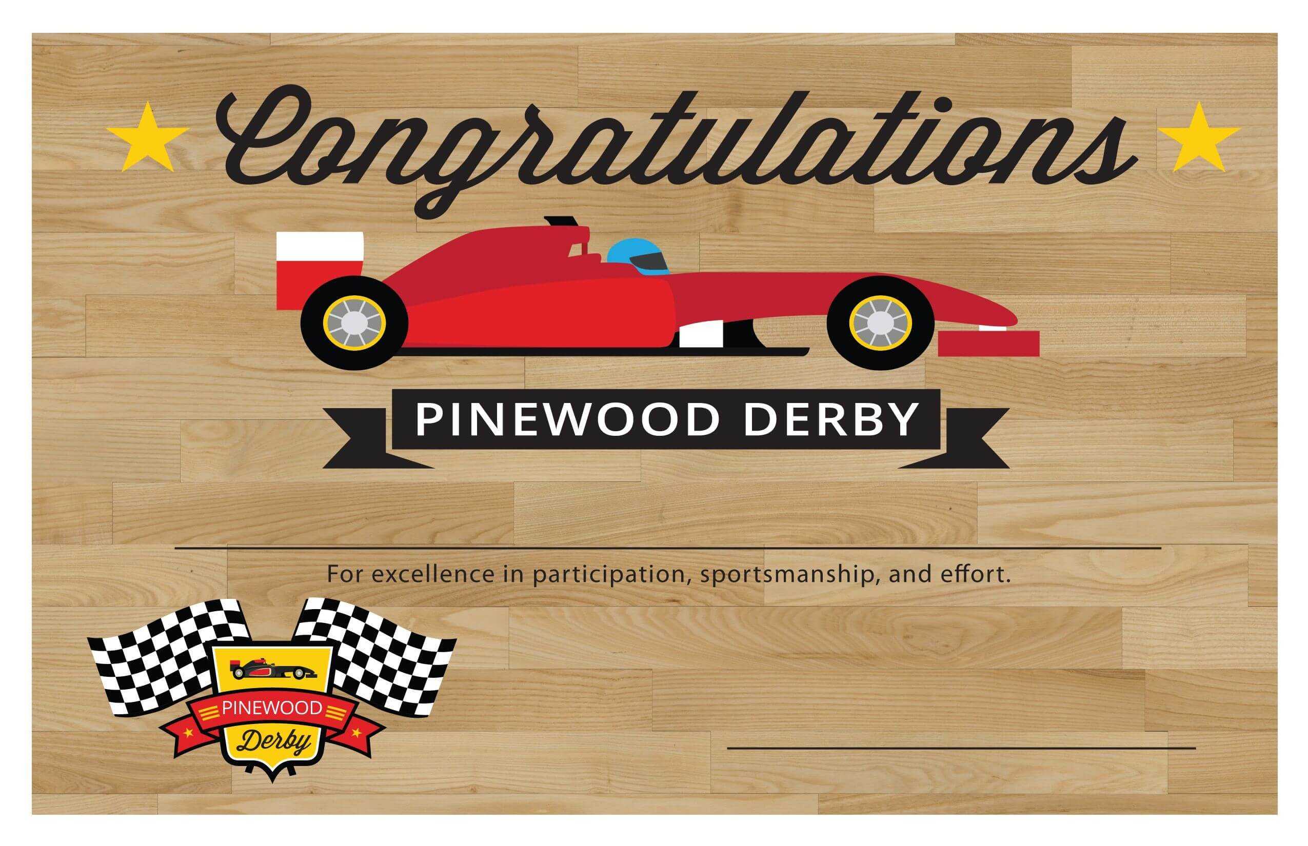 Pin On Pinewood Derby Intended For Pinewood Derby Certificate Template