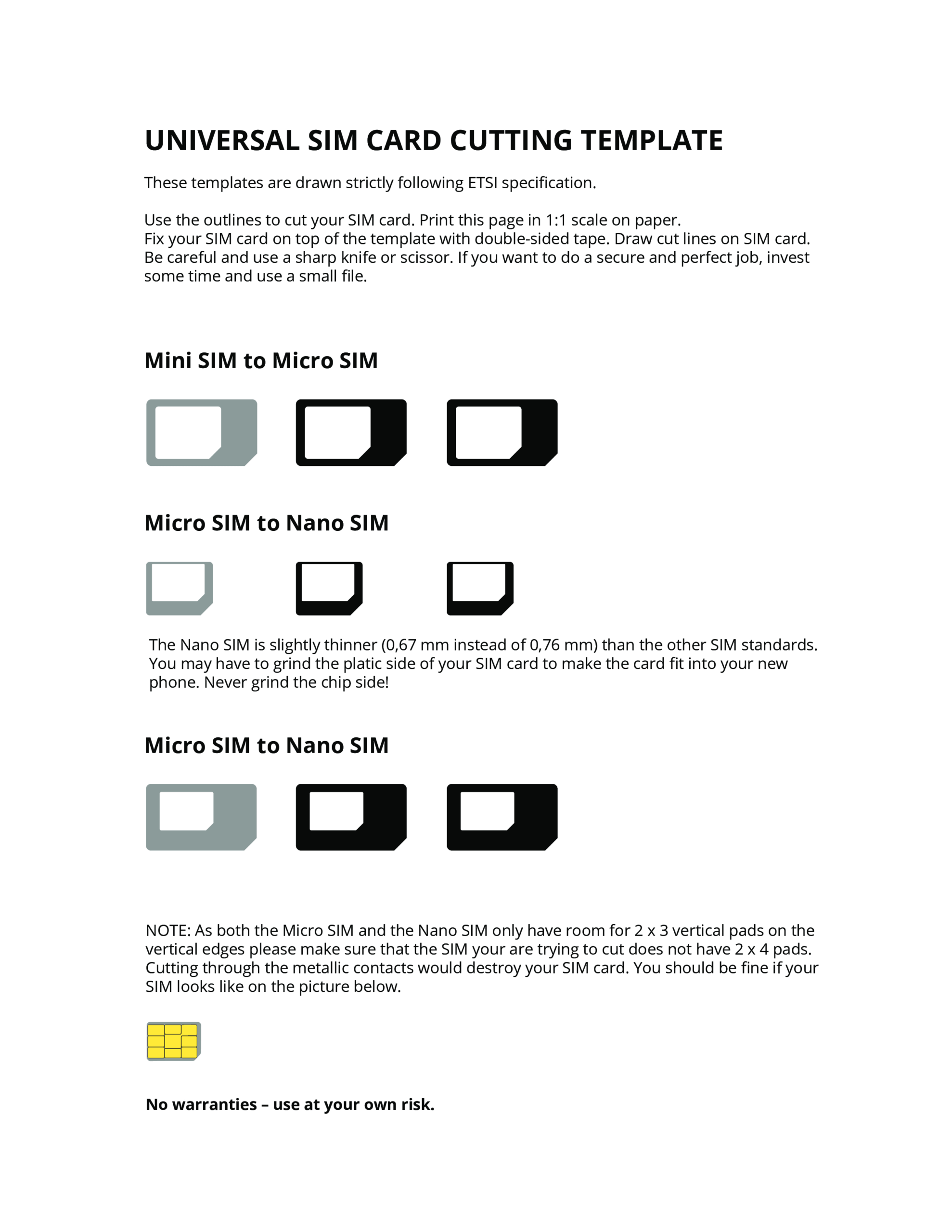 Pin Op Templates Intended For Sim Card Template Pdf