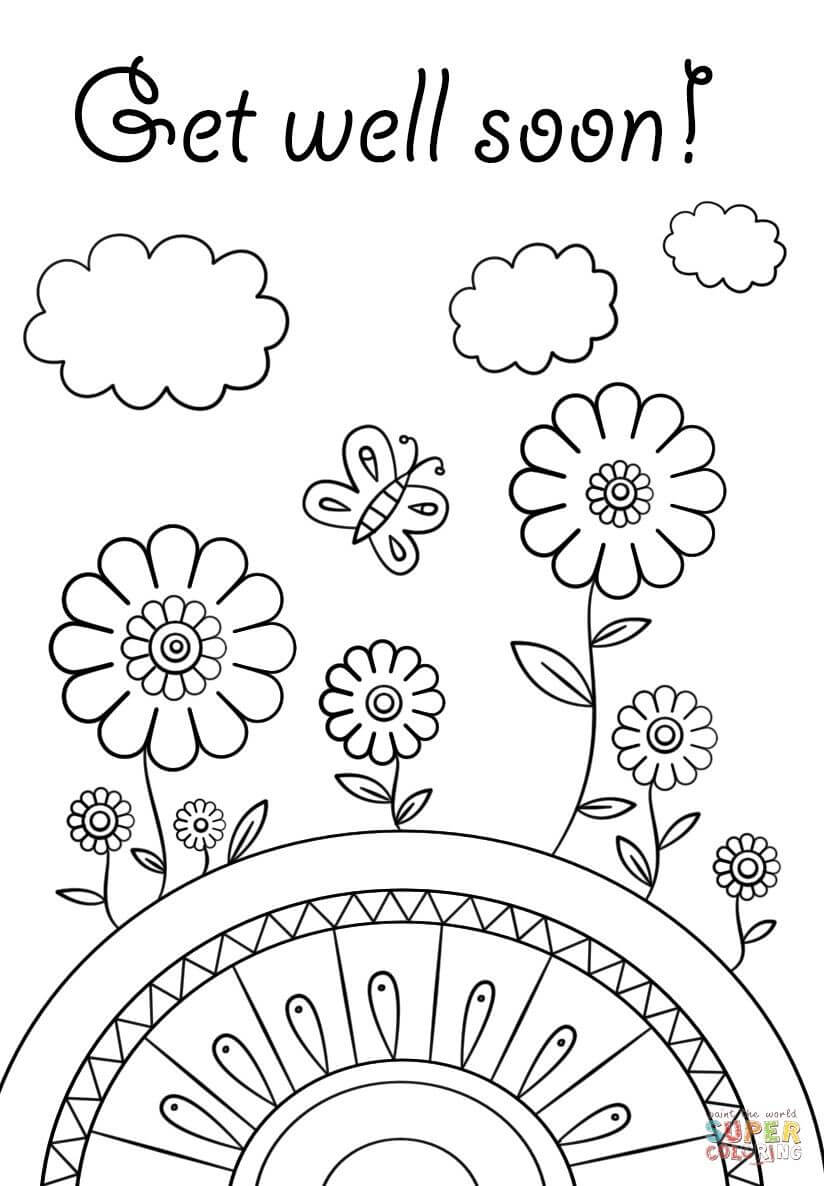 Pinangga Ga On Coloring | Free Printable Coloring Pages Within Get Well Soon Card Template
