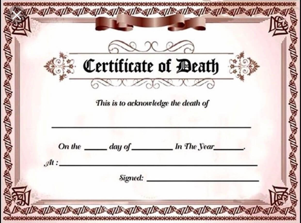 Pindeborah Ellis On Wizard Of Oz | Certificate Templates Intended For Fake Death Certificate Template