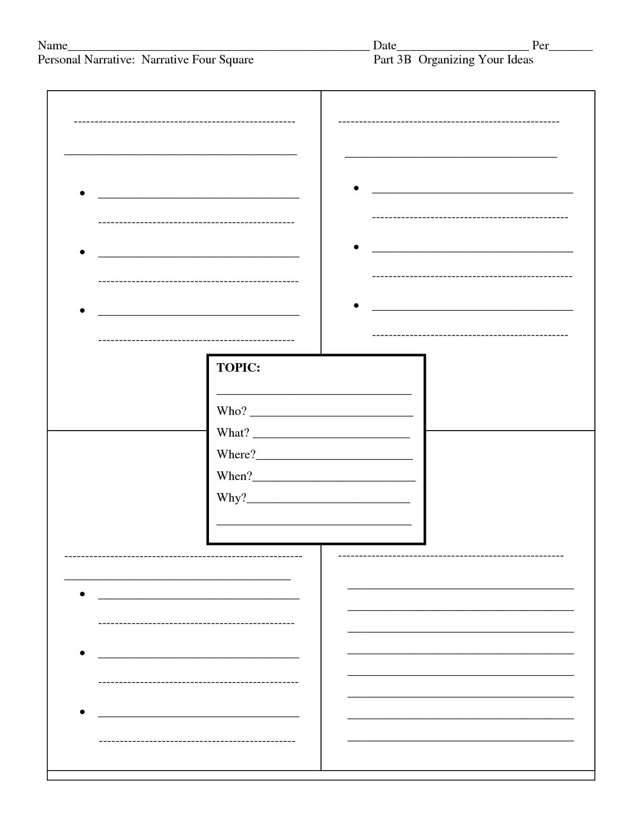 Pindevelopmental Coordination Disorder: One Step Forward Intended For Blank Four Square Writing Template