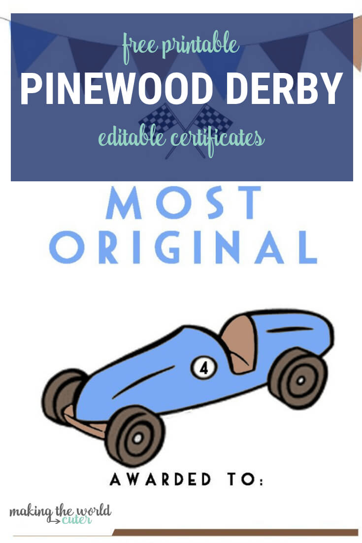 Pinewood Derby Certificates With Pinewood Derby Certificate Template