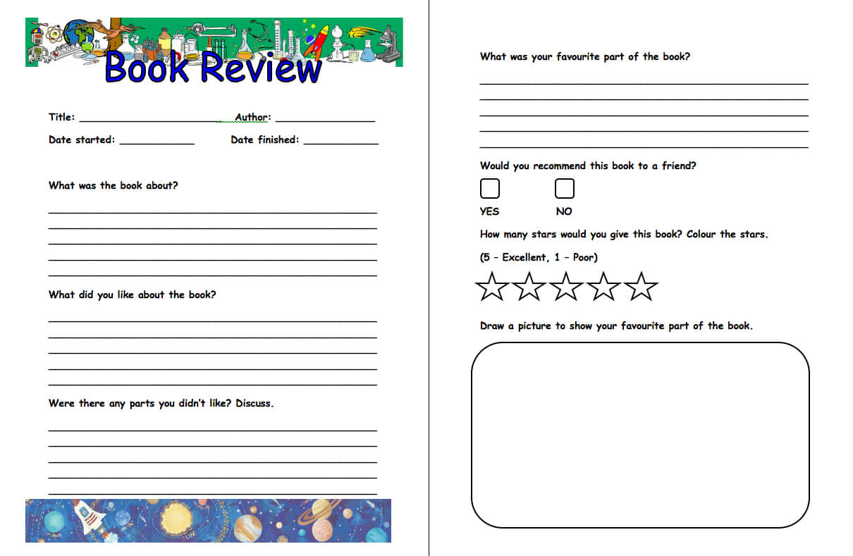 Pinjana Peek On Education | Book Review Template, Book Within Book Report Template Grade 1