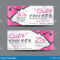 Pink Gift Voucher Template, Coupon Design, Certificate With Pink Gift Certificate Template