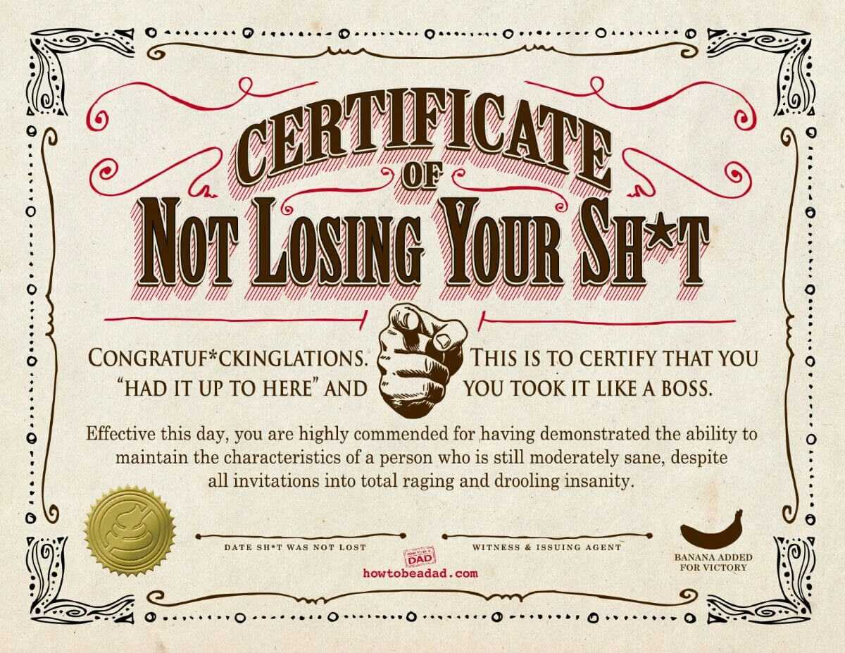 Pinlady Vodka717 On +It's All About Sarcastic Sarcasm+ With Regard To Funny Certificate Templates