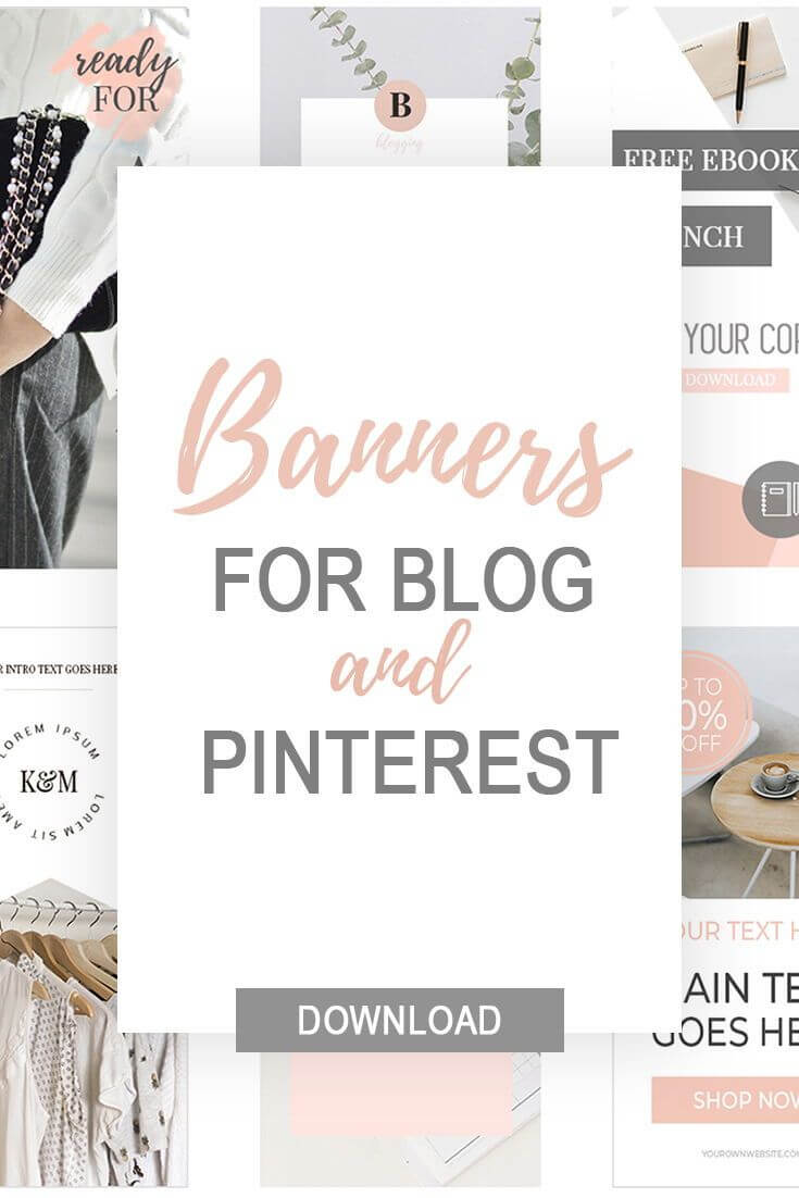 Pinterest Templates. Web Banner Templates. Ad Banners. Blog Inside Free Etsy Banner Template