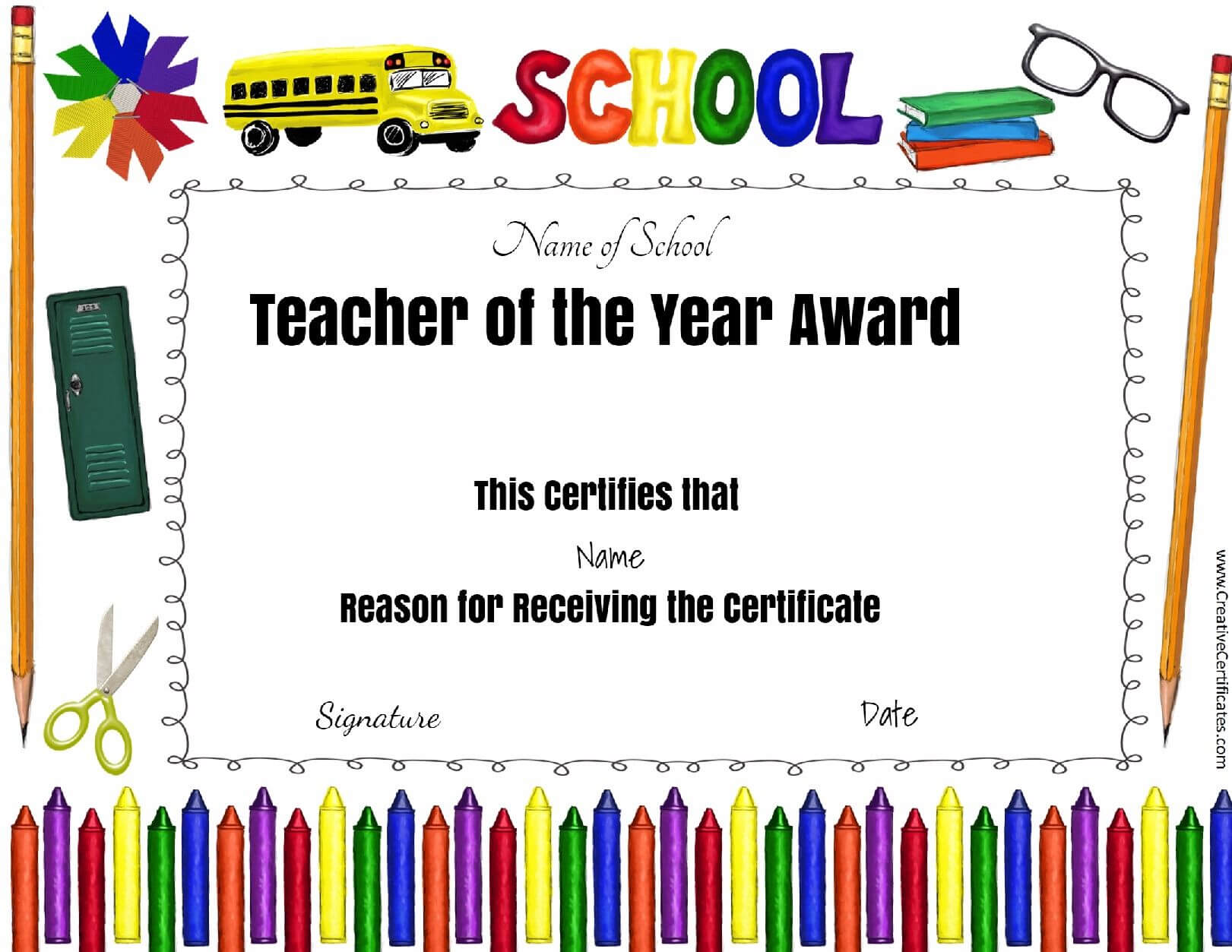 Pintiffany Ehlers On Avary | Teacher Awards, Award With Best Teacher Certificate Templates Free